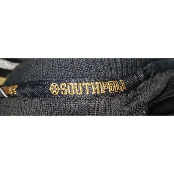 Vintage Y2K Southpole Track Jacket Mens XL Black Gold Zip Up Hip Hop StreetWear - Picture 8 of 16